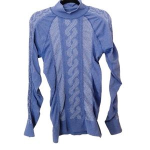 Athleta seamless comet long sleeve mock neck shirt size medium